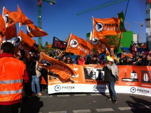 Piratenblock auf TTIP-Demo Berlin